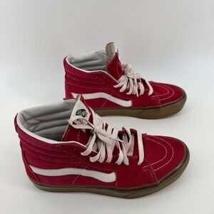 Vans SK8-Hi Men's Red High Top Skateboard Shoes Size 7